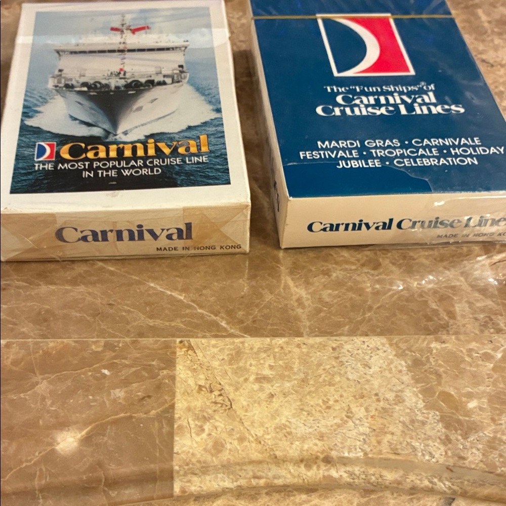 Vintage Carnival Cruise Line Playing Cards Set of 2 standard size - Picture 3 of 3